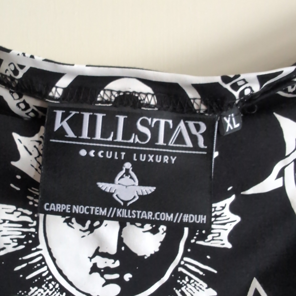Black and white Killstar occult symbolism maxi tube dress - Picture 7 of 9